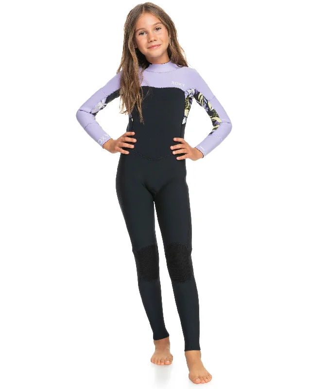 wetsuits for reducing muscle fatigue-Girls 8-16 3/2Mm Swell Series Back Zip Wetsuit