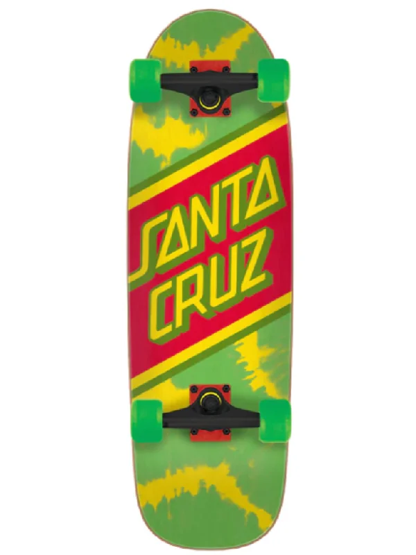 surfboards with minimal drag for speed-Santa Cruz Rasta Tie Dye Cruiser