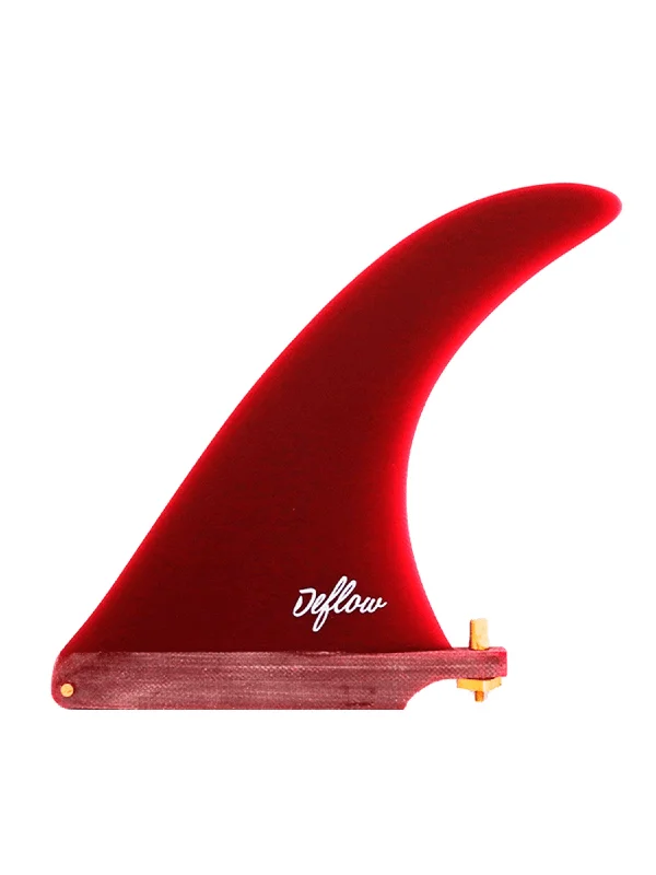 Deflow | 7.5" Mini Cream Single Fin Red