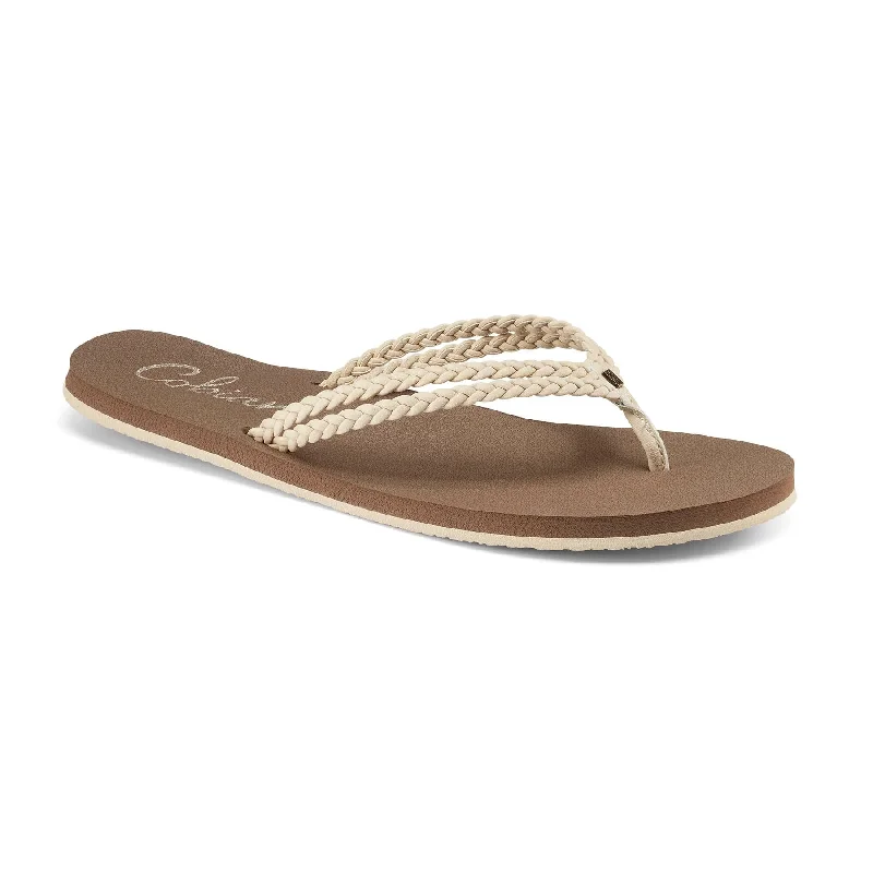 longboard surfboards for cruising-Cobian Womens Leucadia Cream Sandal