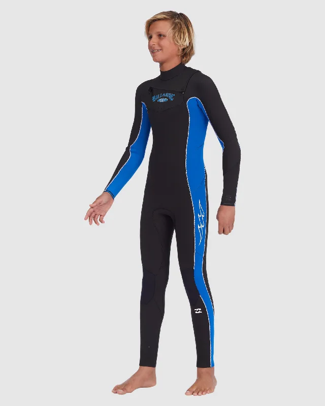 best wetsuits for beginner divers-Boys 8-16 3/2mm Absolute Chest Zip Wetsuit