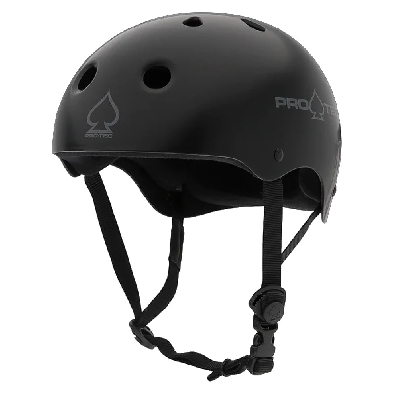 surfboards with good rail-to-rail transitions-Protec Classic Gloss Black Skate Helmet