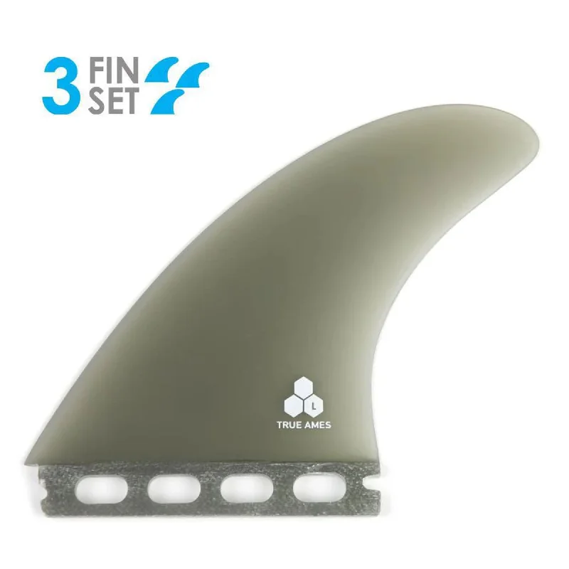 True Ames x Channel Islands Futures Tri Surfboard Fins - Large/Smoke