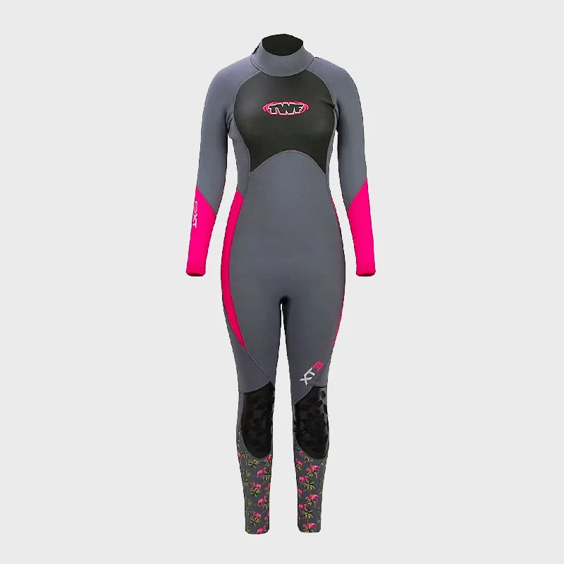 best wetsuits for all weather conditions-TWF XT3 3mm Womens Wetsuit - Pink/Flamingo