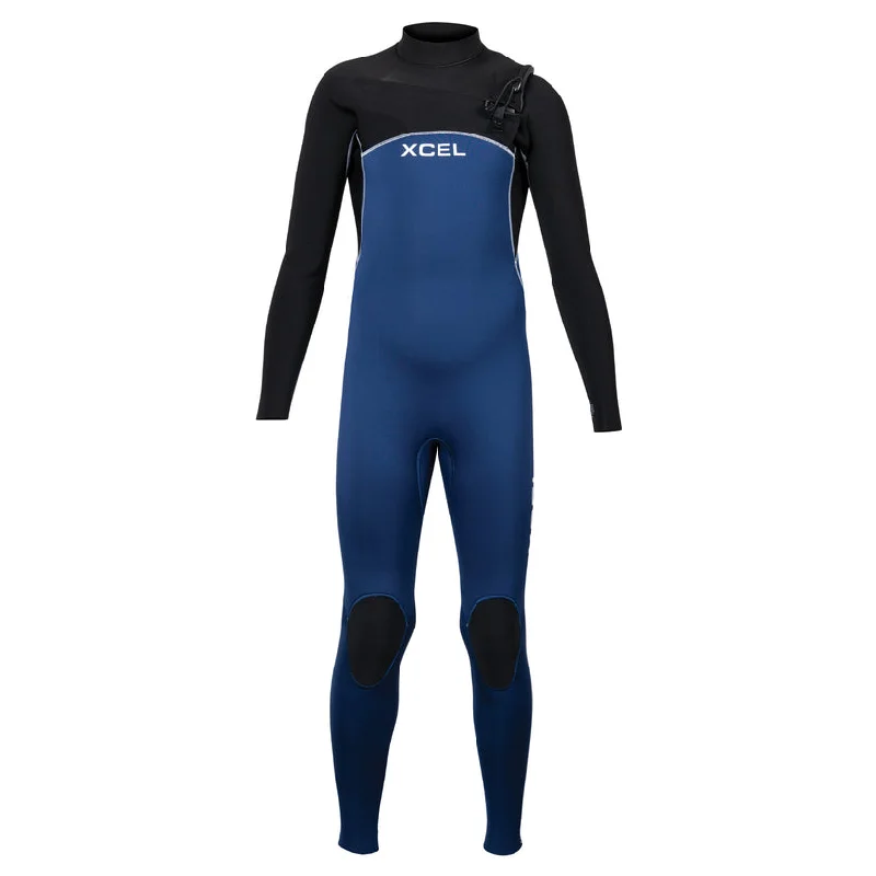 wetsuits for maximum freedom of movement-XCEL KID'S COMP BACK ZIP 3/2MM FULL WETSUIT