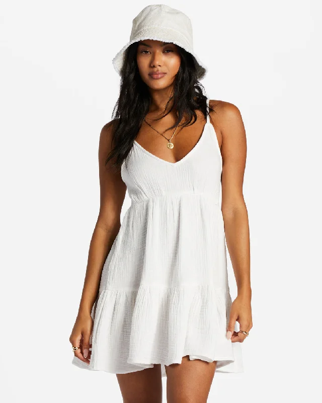 Billabong Women's Wave After Wave 2 Smocked Back Tiered Mini Dress