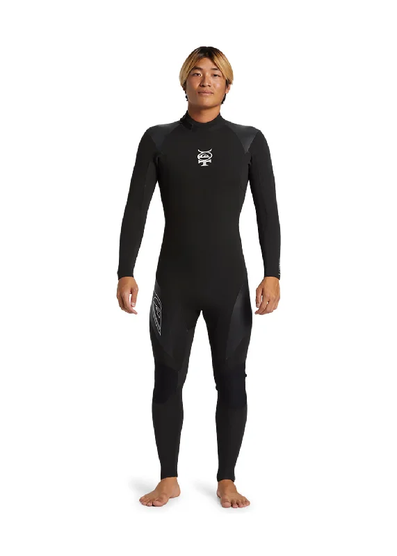 wetsuits for improved aerodynamics-Quiksilver Mens Mercury 3/2mm GBS BZ Steamer Wetsuit