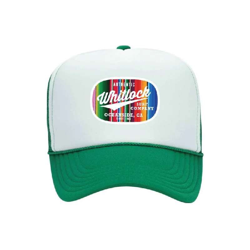 WHITE/GREEN - SERAPE LOGO - SNAPBACK