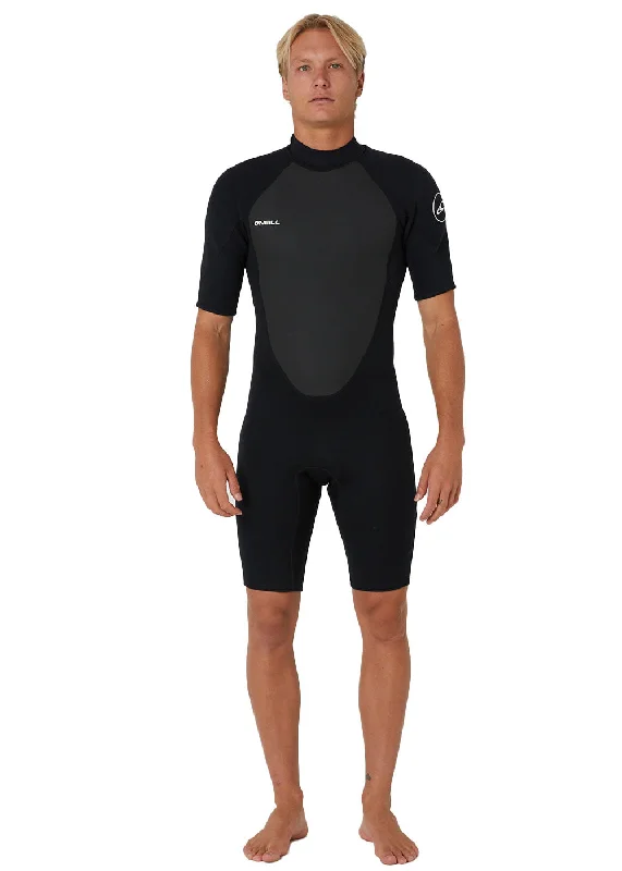 wetsuits for professional divers-ONeill Mens Reactor ll SS 2mm BZ Spring Suit Wetsuit