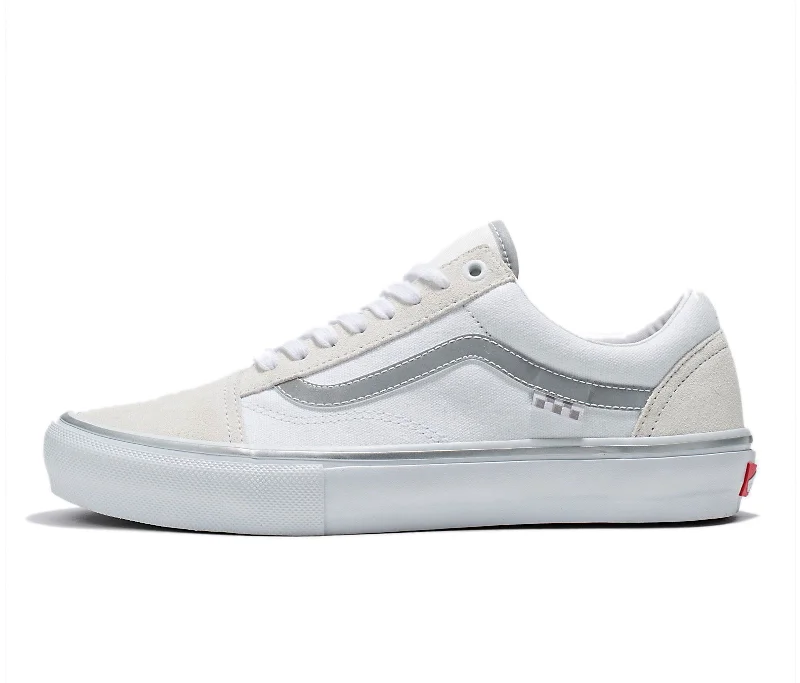 surfboards with reinforced rails for power-Vans Skate Old Skool Reflective/True White