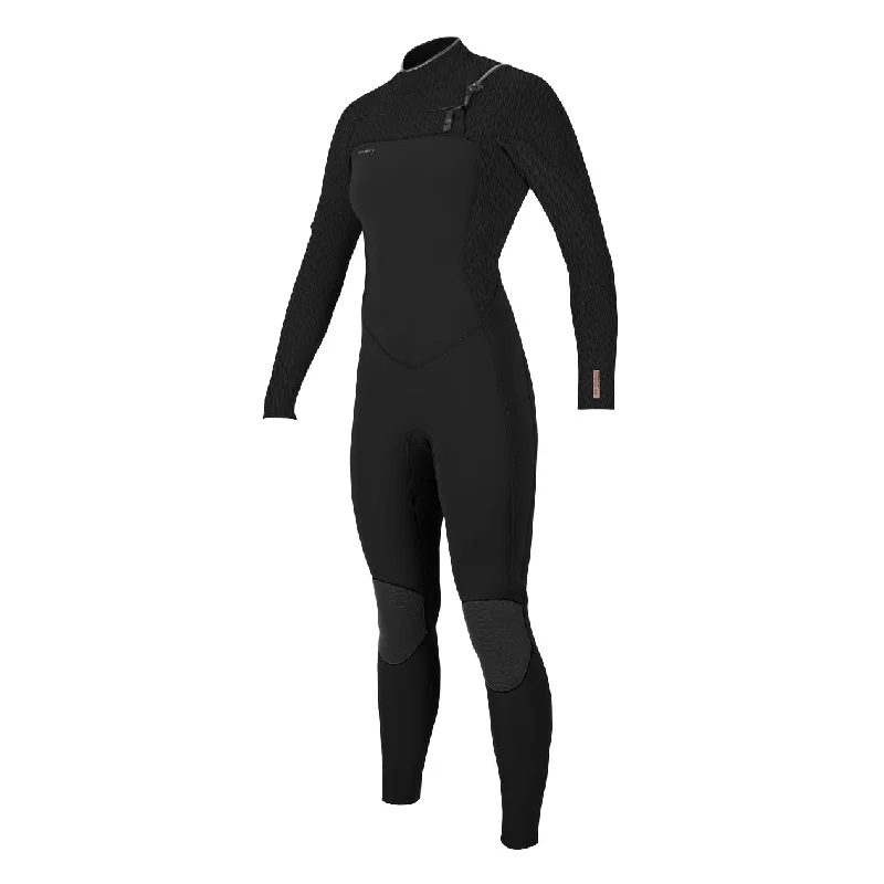 wetsuits for reducing muscle fatigue-O'NEILL WOMENS HYPERFREAK 3/2 CHEST ZIP FULL WETSUIT