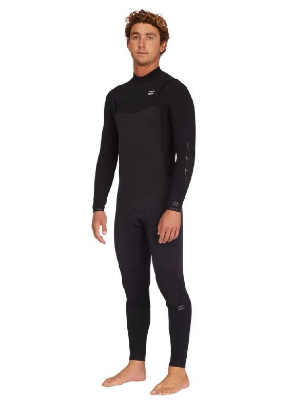 best wetsuits for extreme conditions-Billabong Mens Revolution 3/2mm Chest Zip Steamer Wetsuit