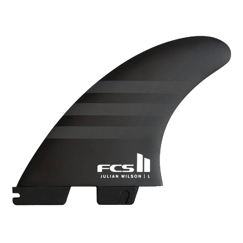 FCS II Julian Wilson Performance Core Tri Surfboard Fins - Large/Black