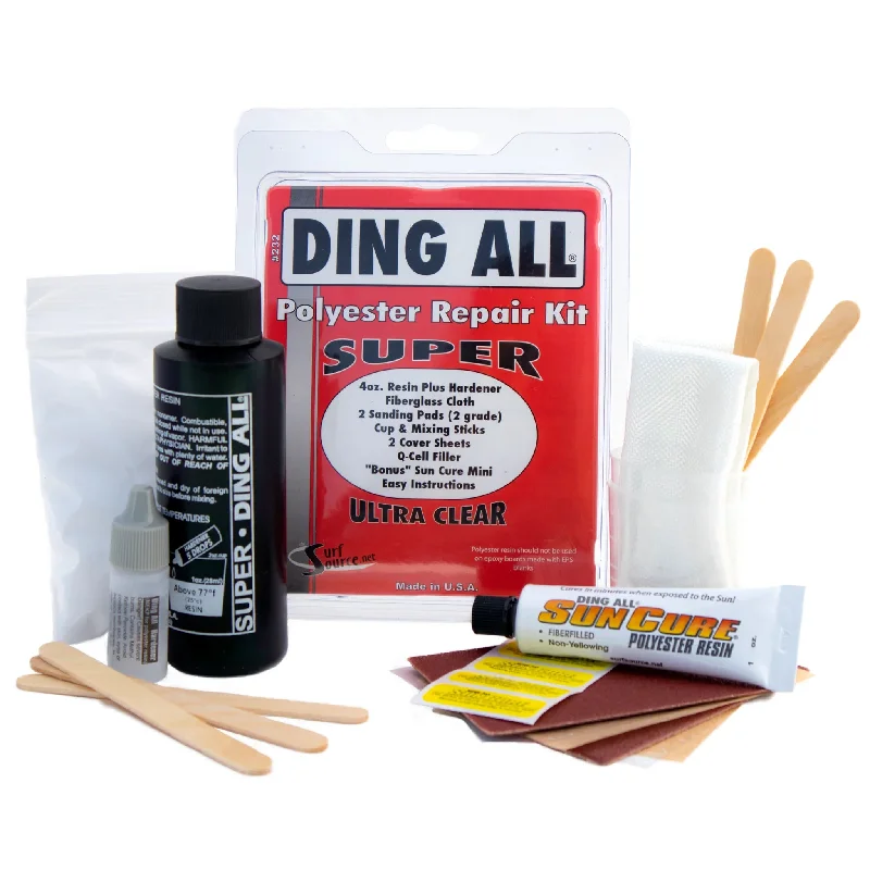 surfboards with wide tails for stability-Ding All Super POLY Repair Kit