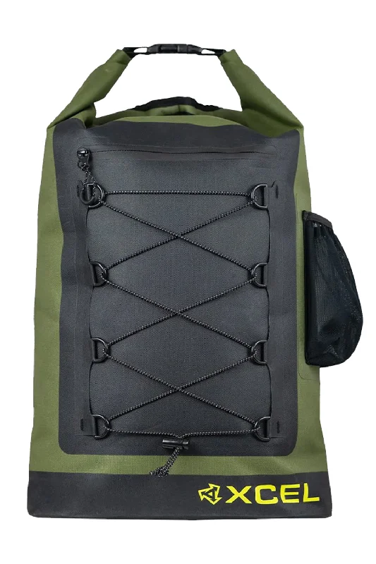 wetsuits for triathlon swimmers-Xcel Dry Pack 30L Wetsuit Bag - Olive