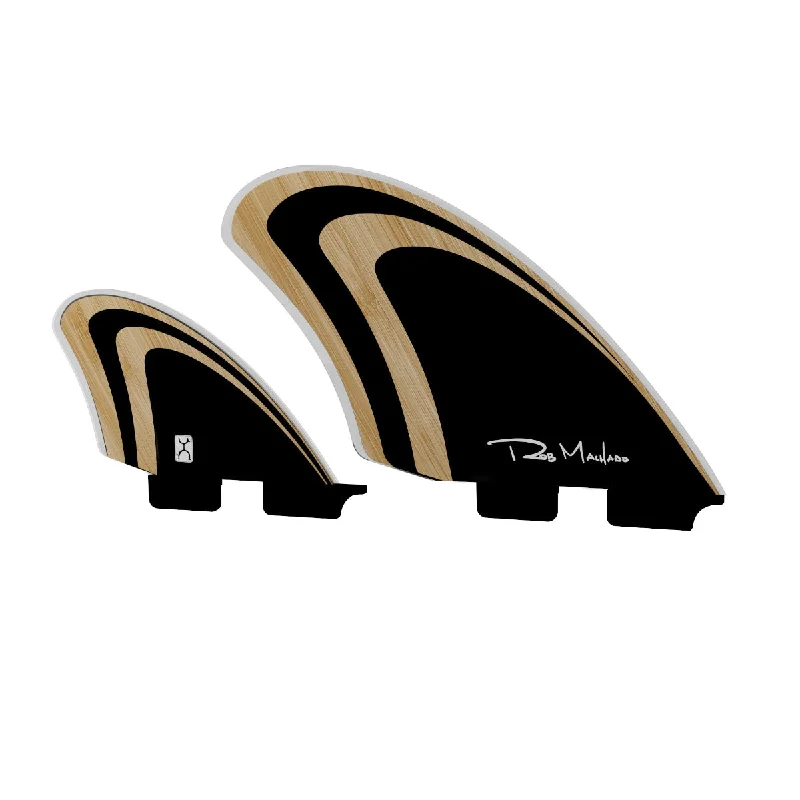 ENDORFINS QUAD - Machado Seaside Quad Fin - Bamboo/Black - Double Tab  (SCREWS INTO FCS2 FIN BOX)