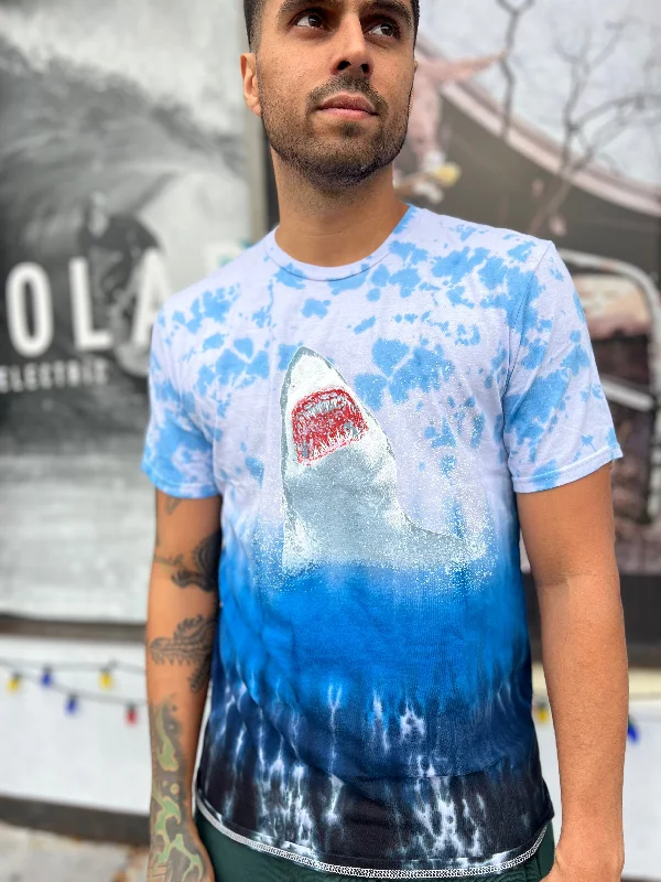 surfboards with increased wave control-WBZ Shark Attack Tie Dye S/S Tee