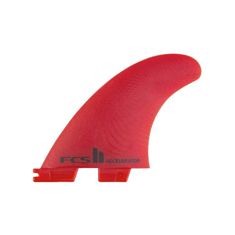 FCS II Accelerator Neo Glass Tri Surfboard Fins - Medium/Red