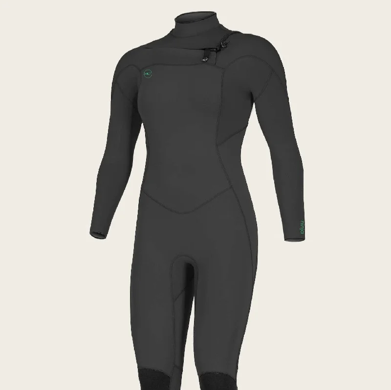 best wetsuits for beginner divers-O'NEILL WOMENS NINJA 4/3 CHEST ZIP FULL WETSUIT