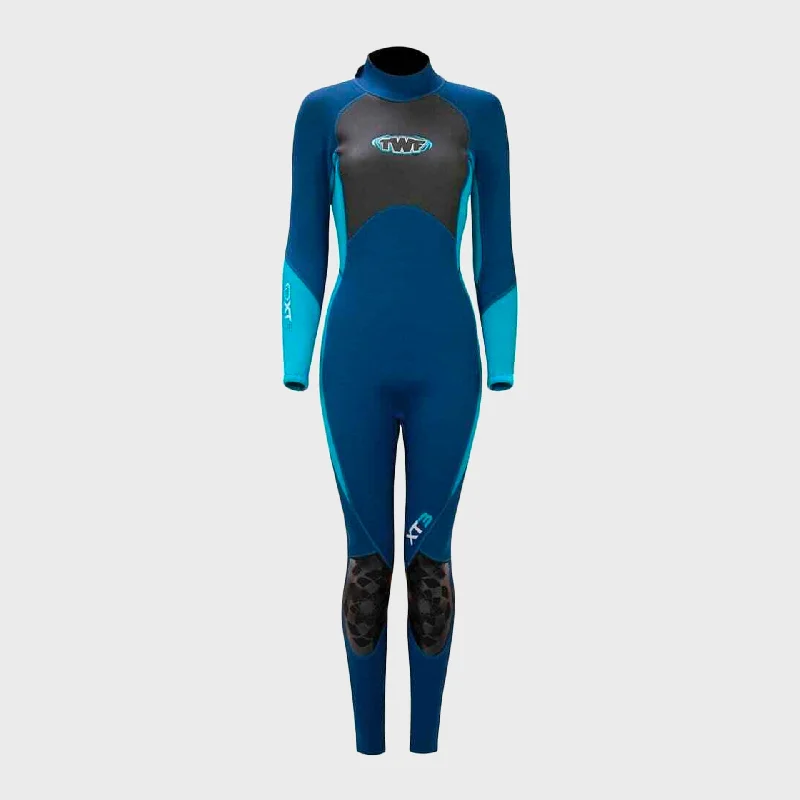 wetsuits with reinforced seams for durability-TWF XT3 3mm Womens Wetsuit - Blue