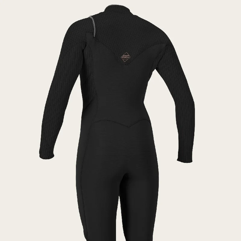 wetsuits for maximum comfort in cold water-O'NEILL WOMENS HYPERFREAK 4/3 CHEST ZIP FULL WETSUIT