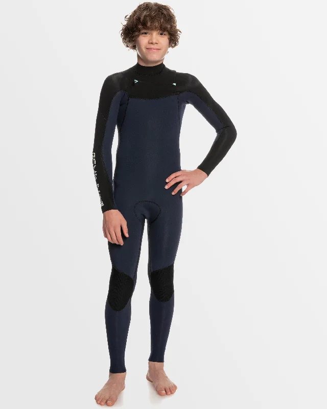 best wetsuits for consistent performance-Boys 8-16 3/2mm Everyday Sessions 2022 Chest Zip Wetsuit