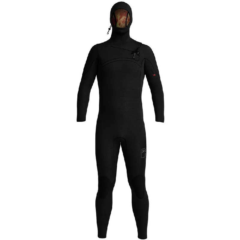 wetsuits for long surfing sessions-Xcel Comp X Hooded 4.5/3.5 Wetsuit - Black