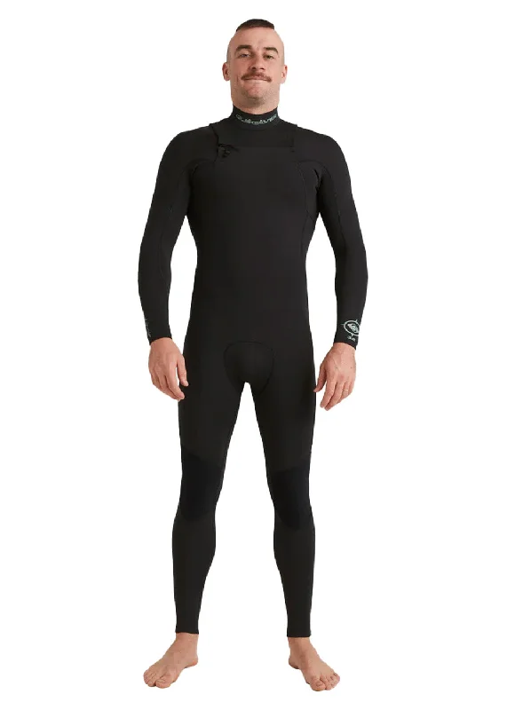 wetsuits for extended outdoor activities-Quiksilver Mens Everyday Sessions 3/2mm GBS CZ Steamer Wetsuit