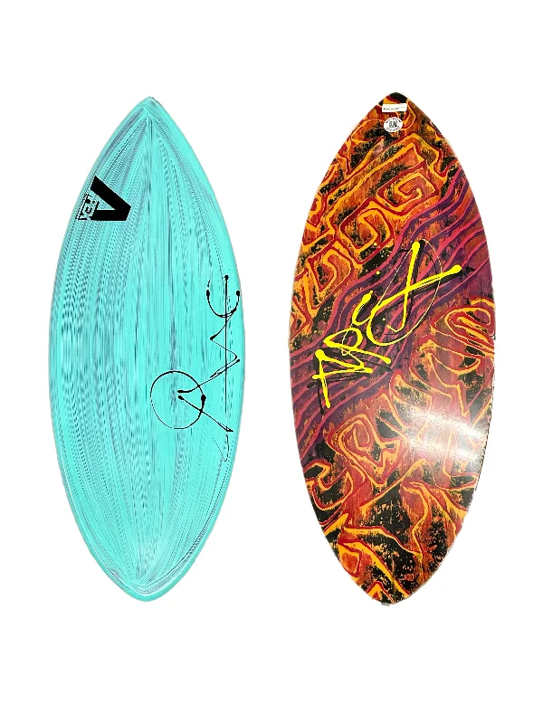 surfboards for relaxed cruising-Apex 51" Avac Skimboard Teal/Grey