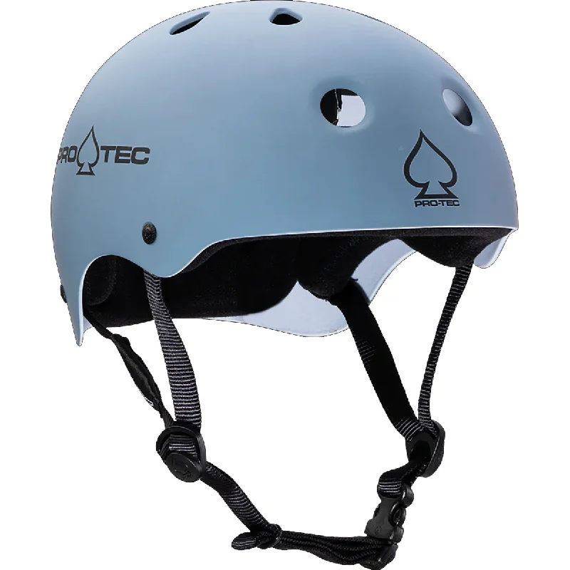 surfboards with less drag for faster paddling-Protec Classic Cavalry Blue Skate Helmet