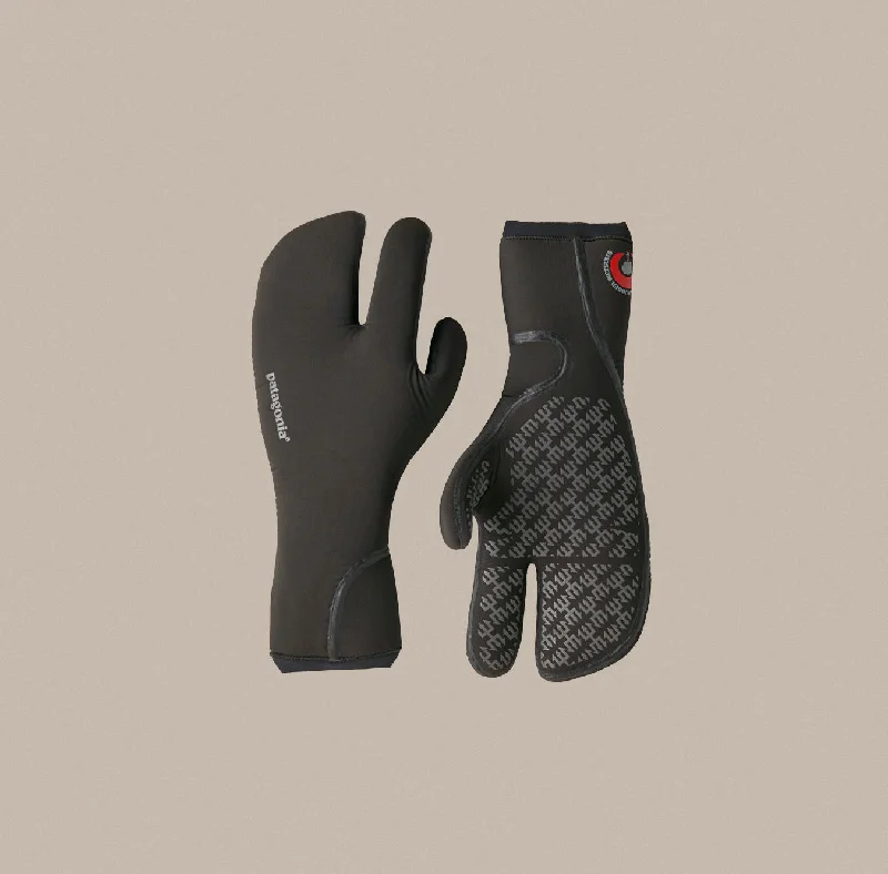 wetsuits for snorkeling in cold water-Patagonia R4 Yulex Regulator 3-Finger Wetsuit Mitts (5mm)