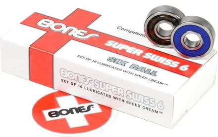 surfboards with tri-fin setups for balance-Bones Super Swiss 6 Bearings