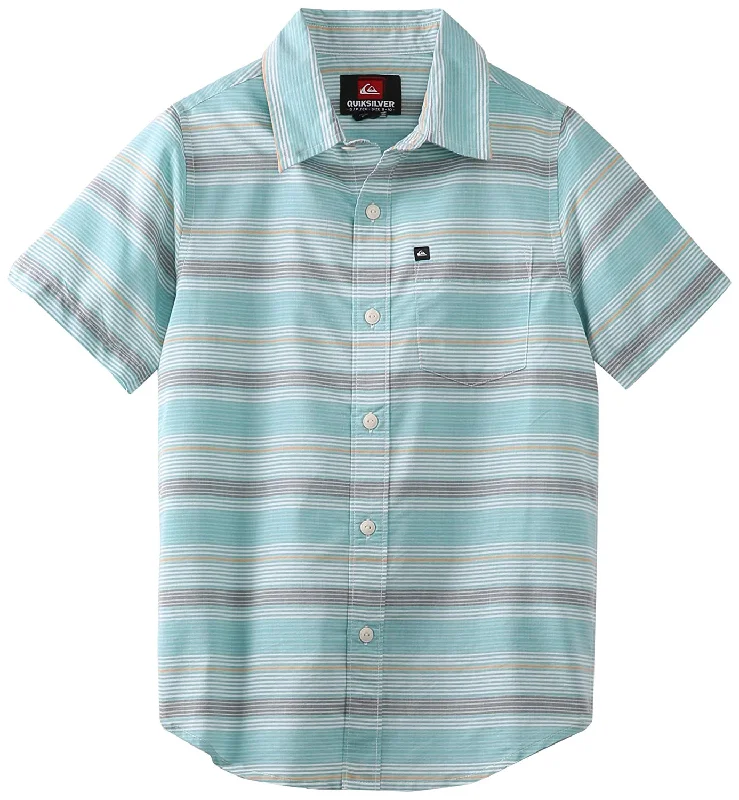 Quiksilver Boy's Booked Tickets Short Sleeve Button Down Shirt