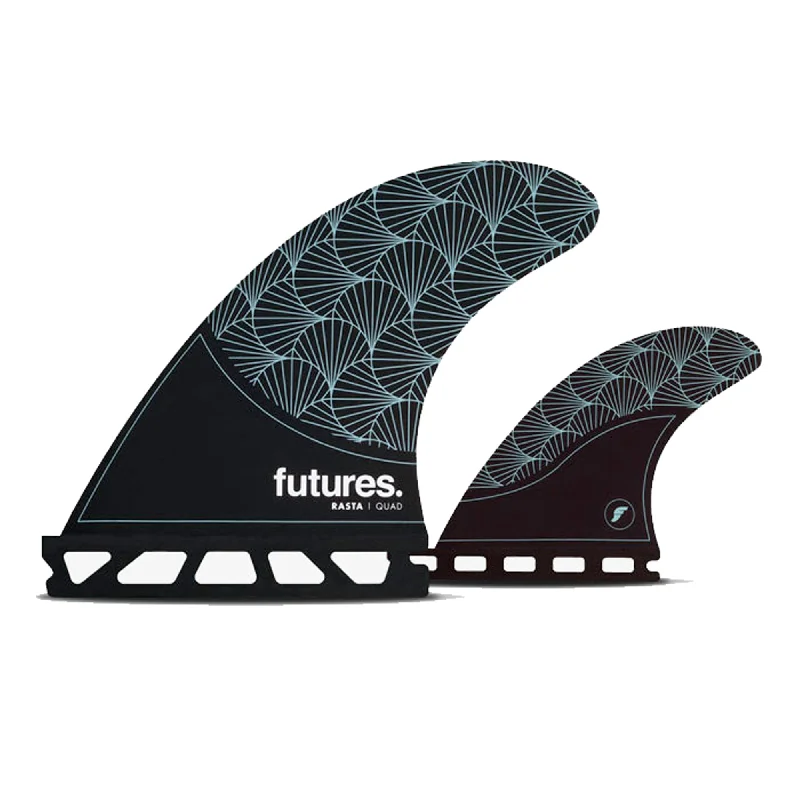 Futures Rasta HC Quad Surfboard Fins - Medium/Teal