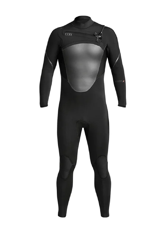 affordable wetsuits for recreational use-Xcel Mens Axis 4/3mm Chest Zip Steamer Wetsuit