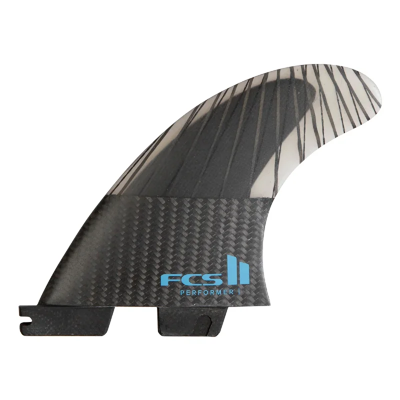 FCS II Performer Performance Core Carbon Tri Surfboard Fins - Small/Black