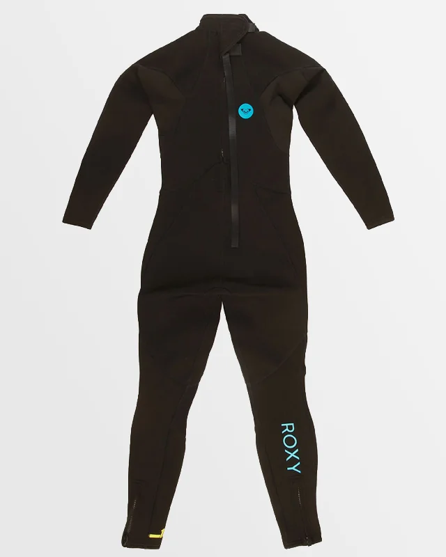 wetsuits for better thermal insulation-Girls 4-16 4/3mm School Rental GBS Back Zip Wetsuit