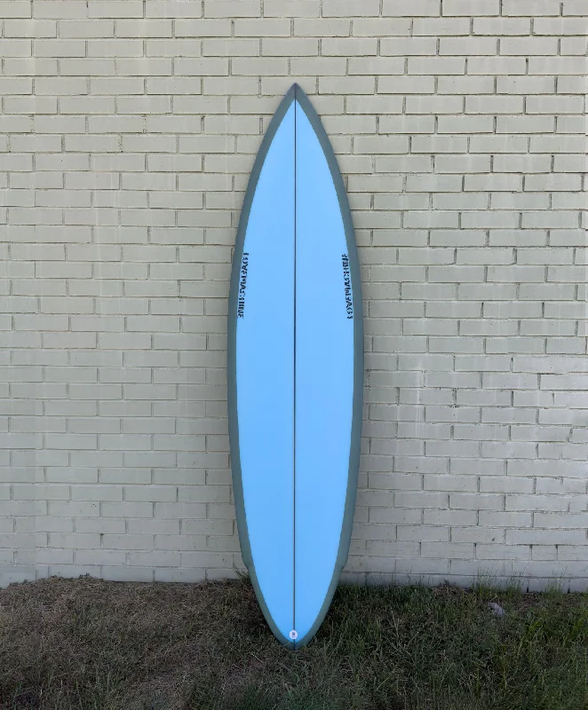 longboards with extra foam for beginner-friendly surfing-6'6" Lovemachine Surfboards TWRP - Blue/Spruce