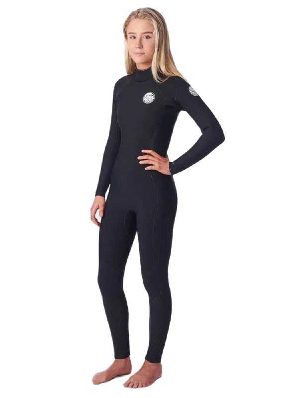 wetsuits for professional divers-Rip Curl Womens Dawn Patrol 4/3mm Back Zip Steamer Wetsuit