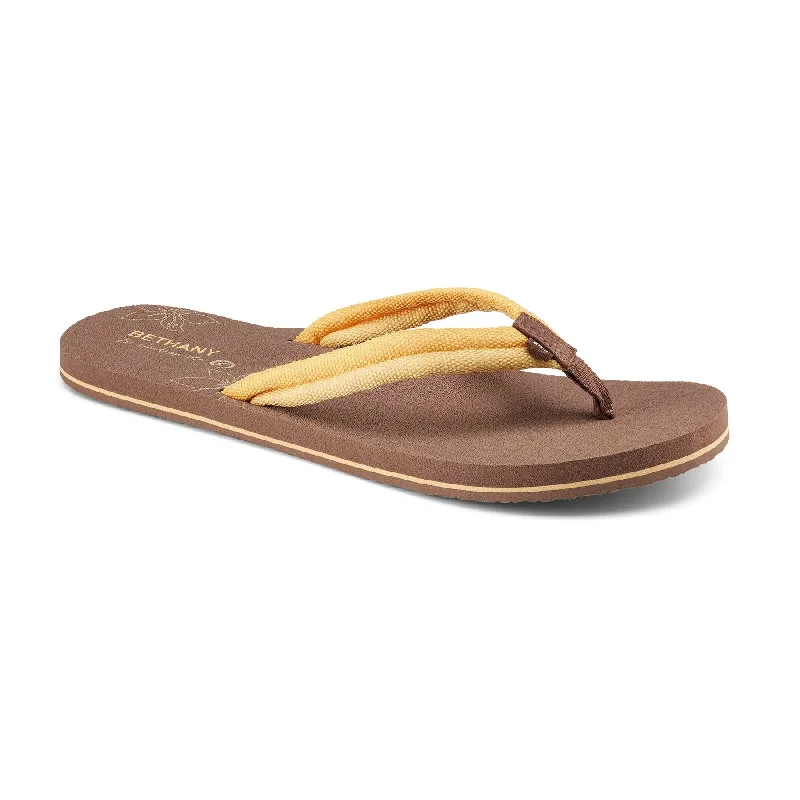 best shortboards for aggressive surfing-Cobian Womens Honua Yellow Sandal