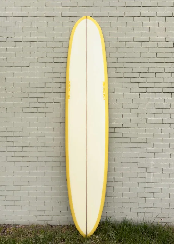 longboards with a wide base for more stability-9'6" Lovemachine Surfboards Big Pin - Butter