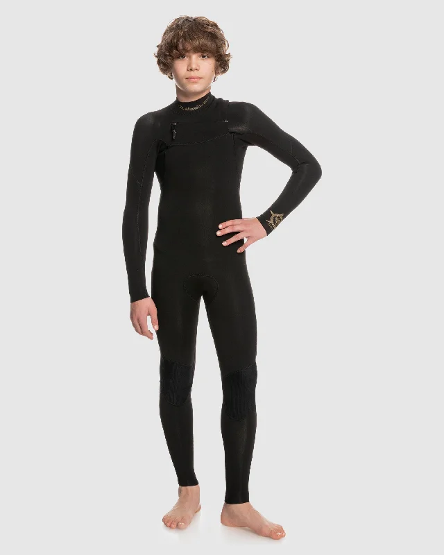 wetsuits with adjustable cuffs to prevent water entry-Boys 8-16 3/2mm Everyday Sessions Chest Zip Wetsuit