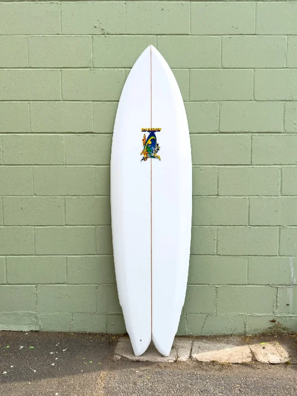 surf longboards for easy foot positioning-6'4" Rainbow Surfboards Quan Fish