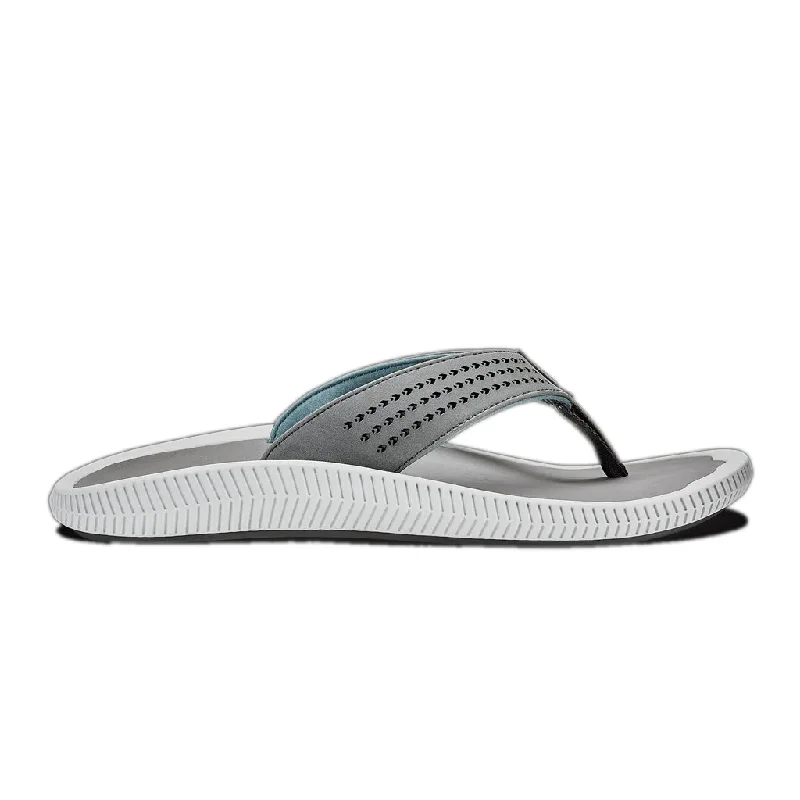 surfboards for easy wave takeoff-Olukai Mens Ulele Stone Sandal