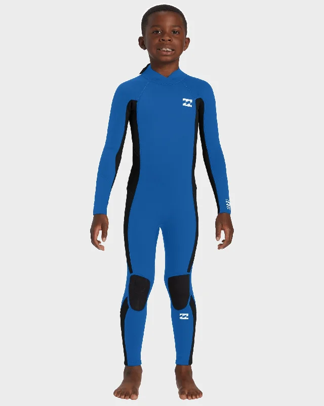 wetsuits for snorkeling in cold water-Boys 2-6 3/2mm Foil Backzip Wetsuit